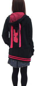 うさみみパーカー着後ろ うさみみパーカー着後ろ